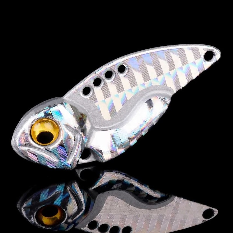 Sinking Cicada Vib Blade Spinner Lure Metal Spoon Bait For Winter Bass And Pike Fishing 10