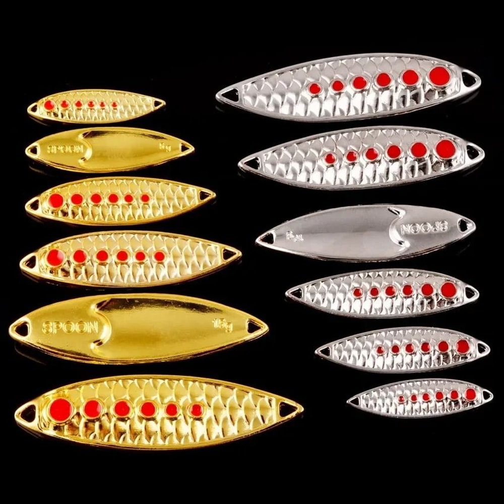 Metal Spoon Fishing Lure 3 G To 20 G Jig Bait With Scaled Flash Finish For Trout And Bass 4
