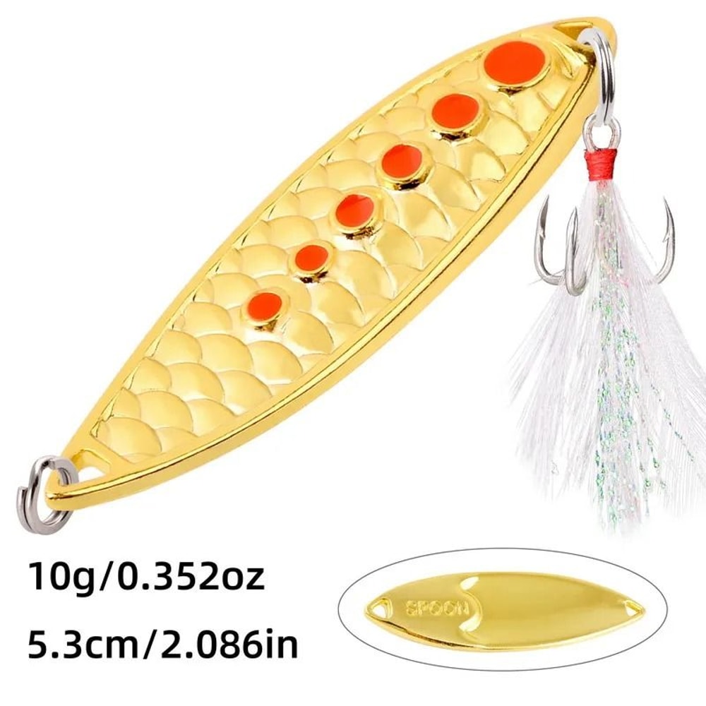 Metal Spoon Fishing Lure 3 G To 20 G Jig Bait With Scaled Flash Finish For Trout And Bass 9