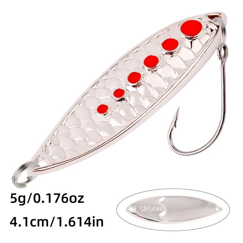 Metal Spoon Fishing Lure 3 G To 20 G Jig Bait With Scaled Flash Finish For Trout And Bass 13