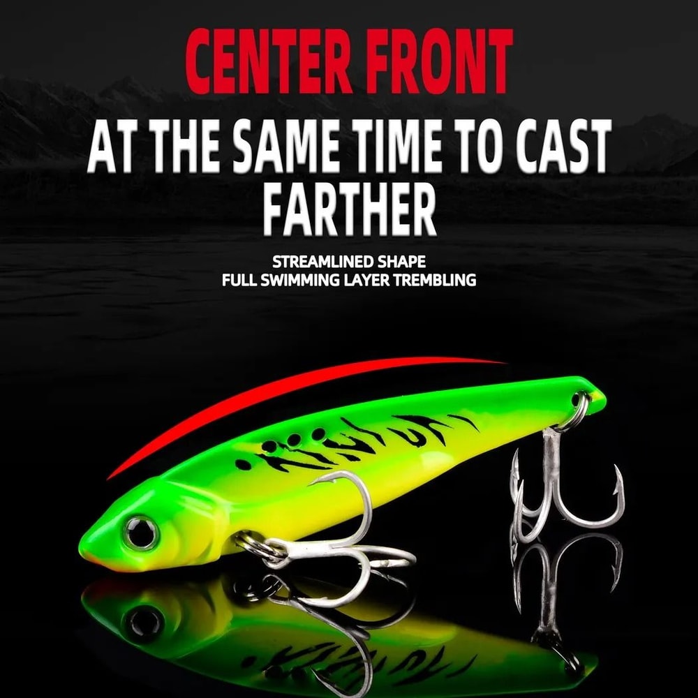 12 Piece Metal VIB Fishing Lure Set Vibration Spoon Spinner Hard Baits For Bass And Pike 5