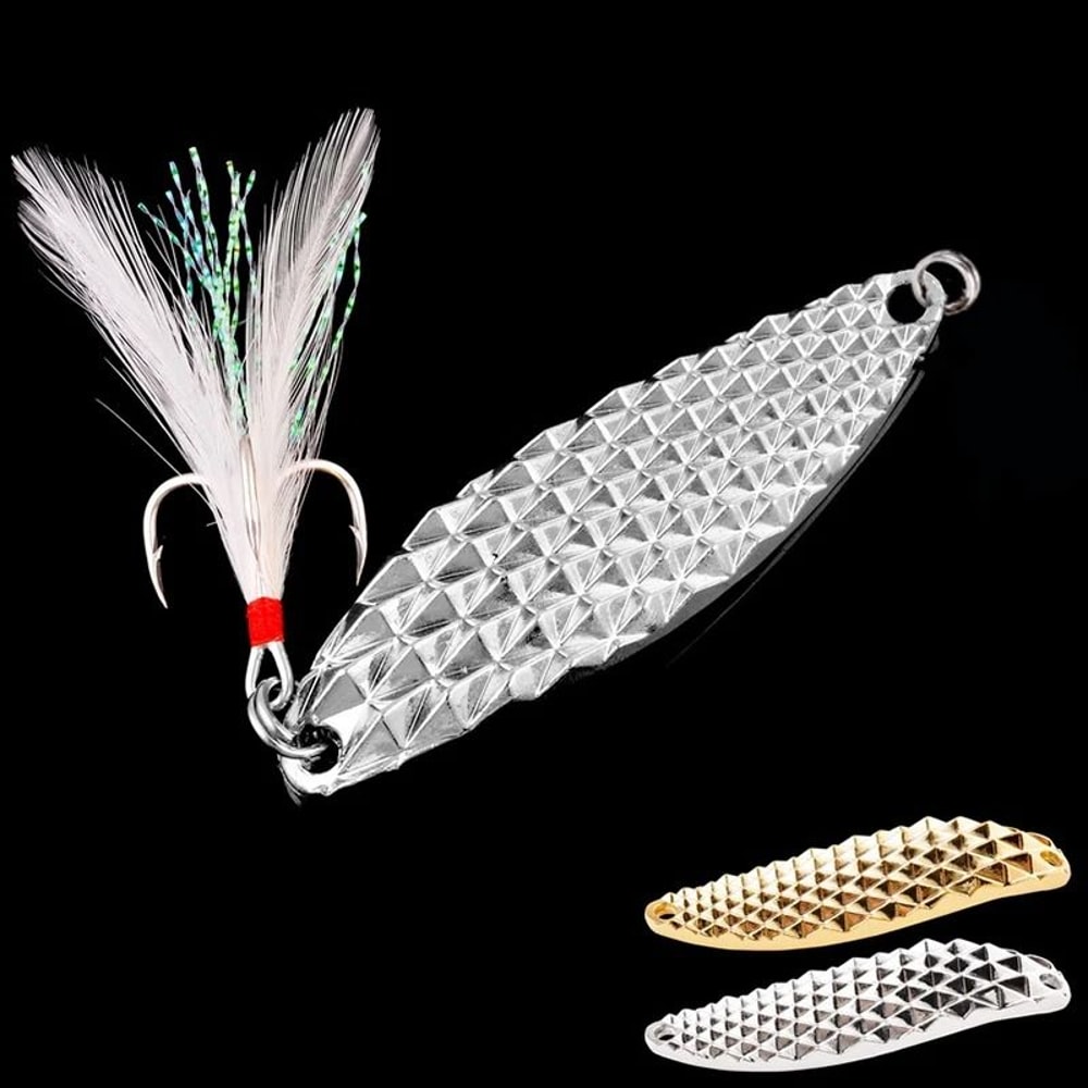 Diamond Spinner Metal Fishing Lure With Sequin Flash For Bass And Trout 0