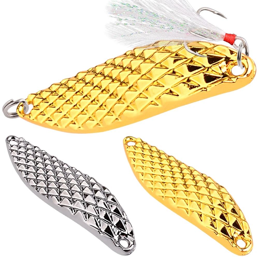 Diamond Spinner Metal Fishing Lure With Sequin Flash For Bass And Trout 3