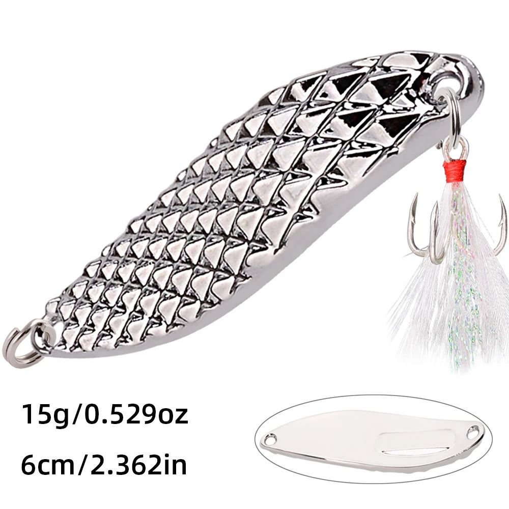 Diamond Spinner Metal Fishing Lure With Sequin Flash For Bass And Trout 24