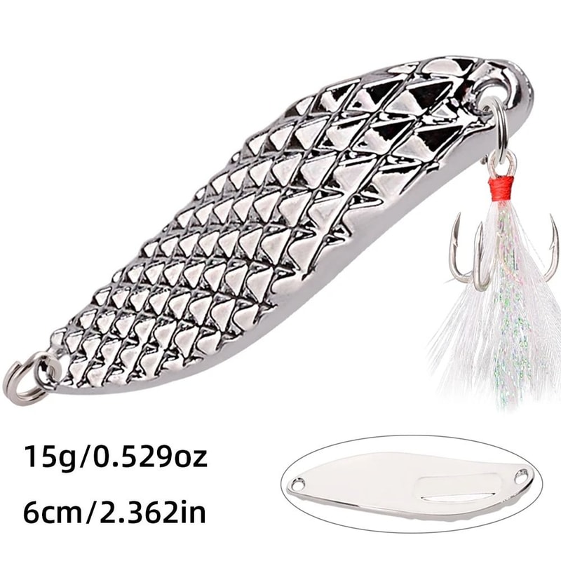 Diamond Spinner Metal Fishing Lure With Sequin Flash For Bass And Trout 24