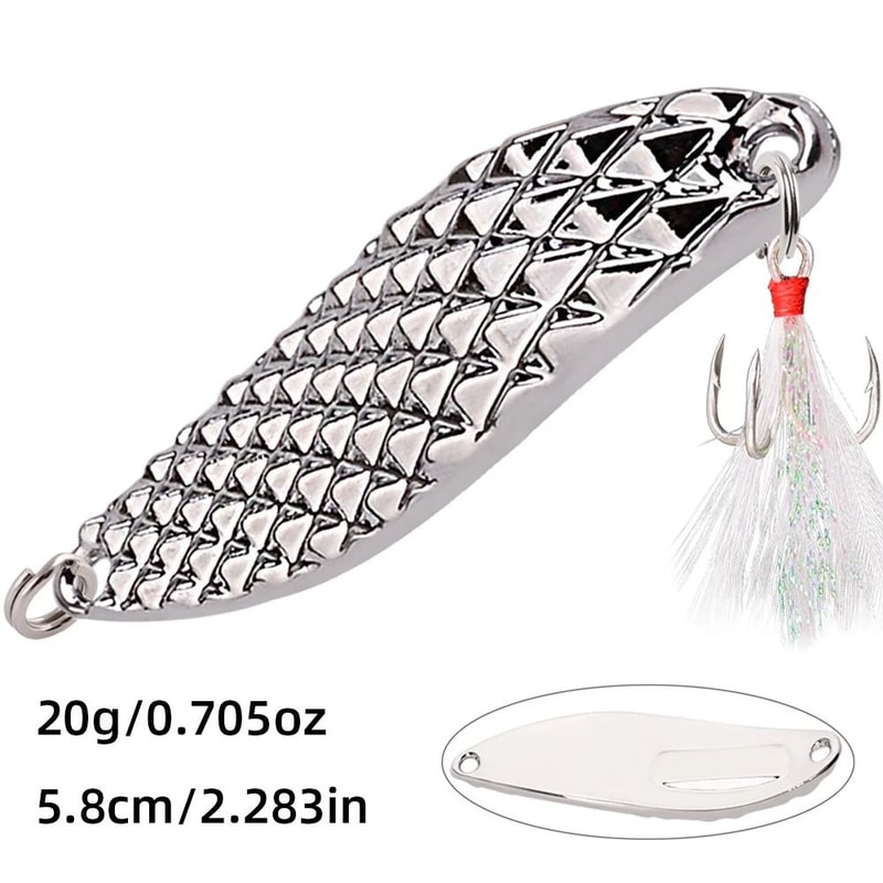 Diamond Spinner Metal Fishing Lure With Sequin Flash For Bass And Trout 25