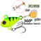 Metal VIB Spinner Fishing Lure With Double Sequins Sinking Rotating Spoon Bait For Bass And Trout 6