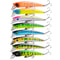 8 Piece Minnow Crankbait Fishing Lure Set 354 In Wobblers Swimbait Kit For Bass Pike And Carp 7