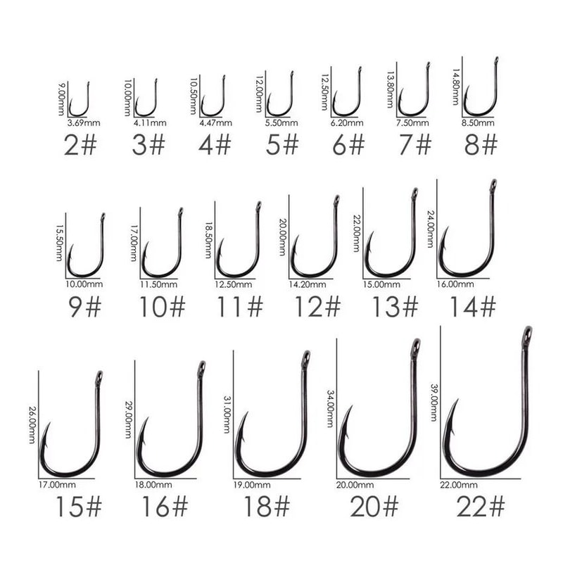 High Carbon Steel Circle Fishing Hooks Set Barbed Offset Hooks With Storage Box For Carp And Sea Fi 2