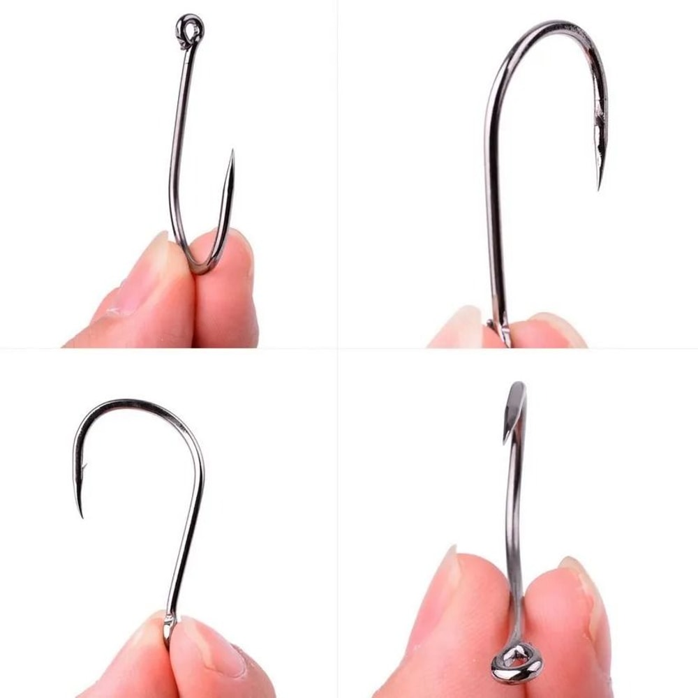 High Carbon Steel Circle Fishing Hooks Set Barbed Offset Hooks With Storage Box For Carp And Sea Fi 3