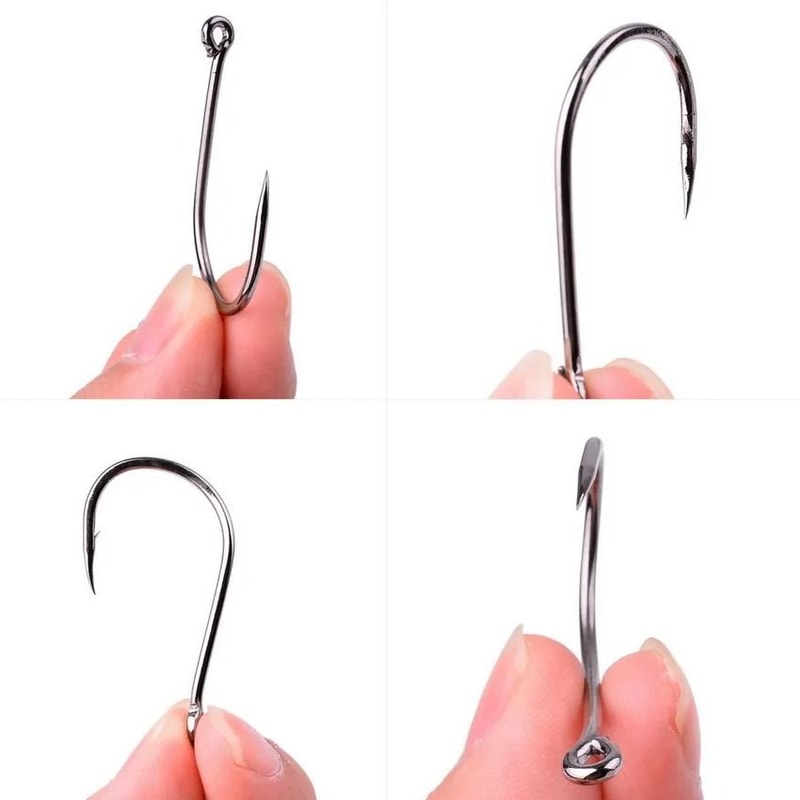 High Carbon Steel Circle Fishing Hooks Set Barbed Offset Hooks With Storage Box For Carp And Sea Fi 3