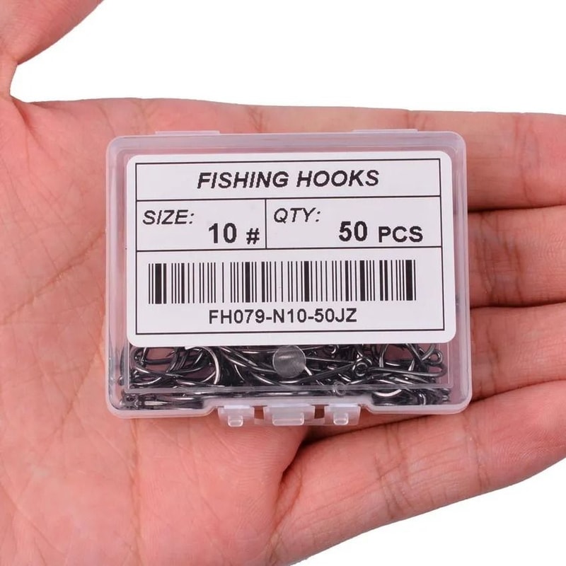 High Carbon Steel Circle Fishing Hooks Set Barbed Offset Hooks With Storage Box For Carp And Sea Fi 5