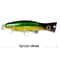 Big Game Saltwater Popper Fishing Lure Topwater Wobbler With 3D Eyes And Treble Hooks 8