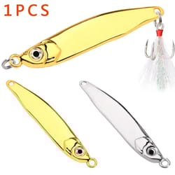 metal spoon fishing lure silver or gold sequin bait for bass trout and pike