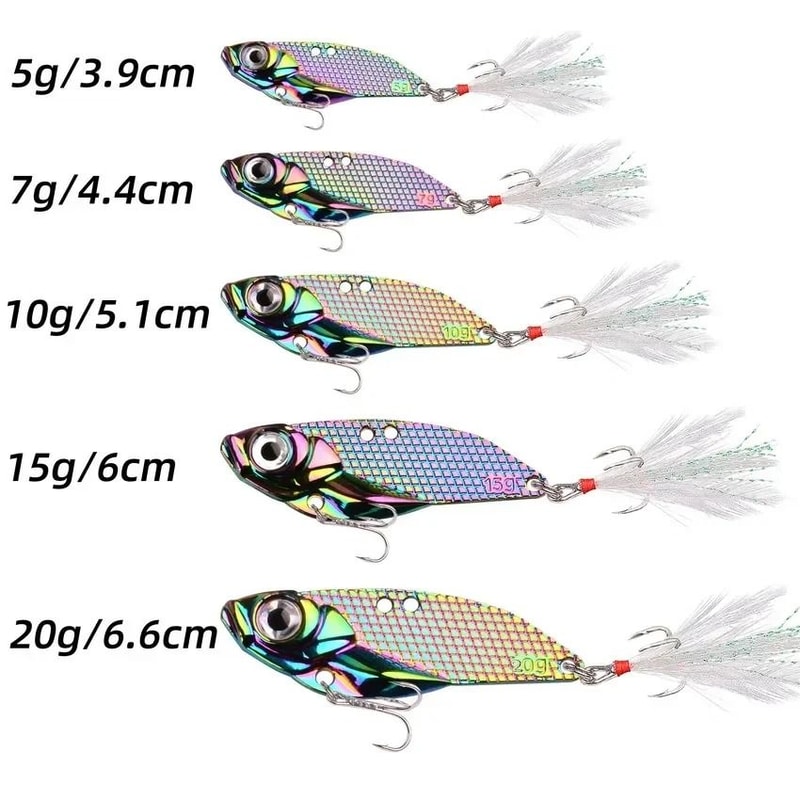 Metal VIB Vibration Fishing Lure Long Throw Sequin Tremor Bait For Bass And Predator Fish 1