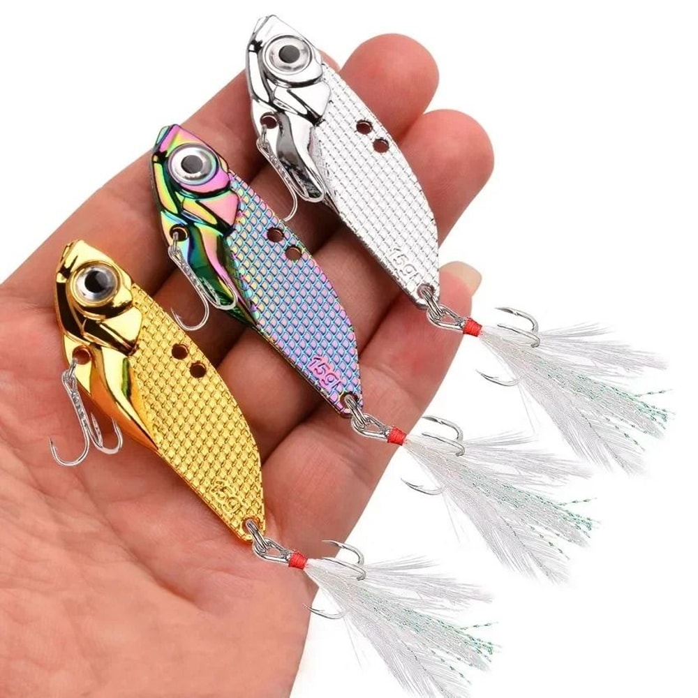 Metal VIB Vibration Fishing Lure Long Throw Sequin Tremor Bait For Bass And Predator Fish 4
