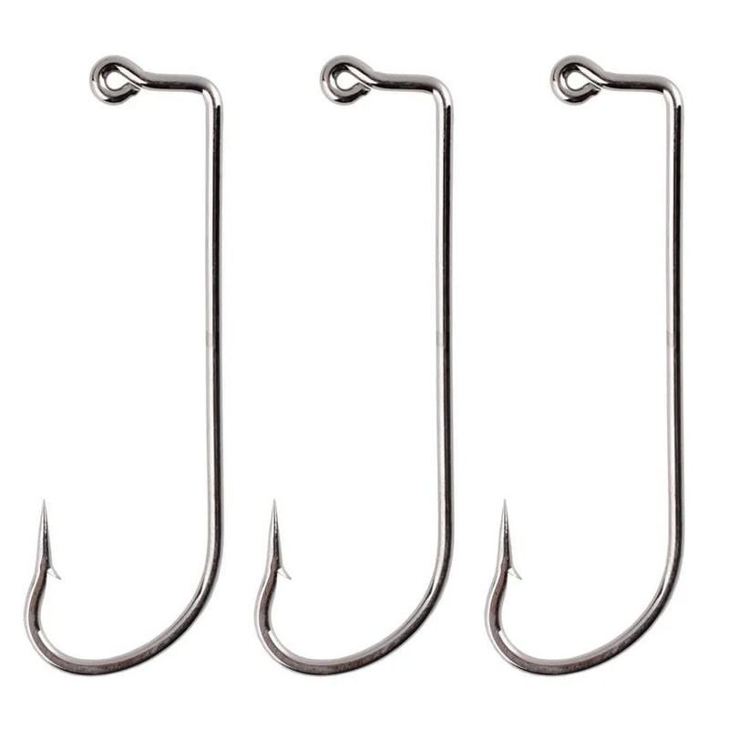 100 Piece High Carbon Steel Offset Jig Hooks 90 Degree Fishing Hooks For Soft Lures 0
