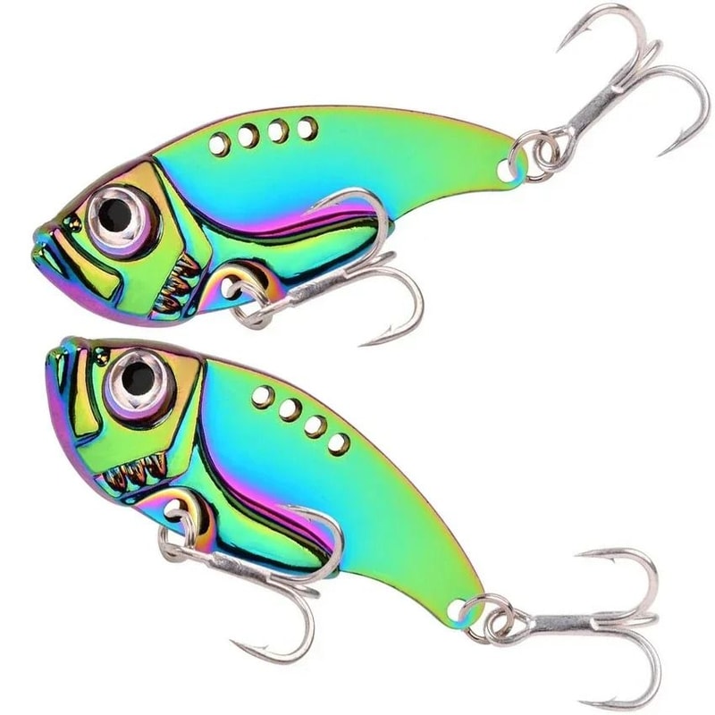 Metal VIB Blade Fishing Lure Sinking Vibration Spinner Bait With 3D Eyes For Bass Pike And Perch 1