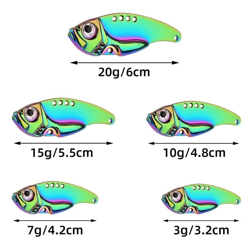 Metal VIB Blade Fishing Lure Sinking Vibration Spinner Bait With 3D Eyes For Bass Pike And Perch 3