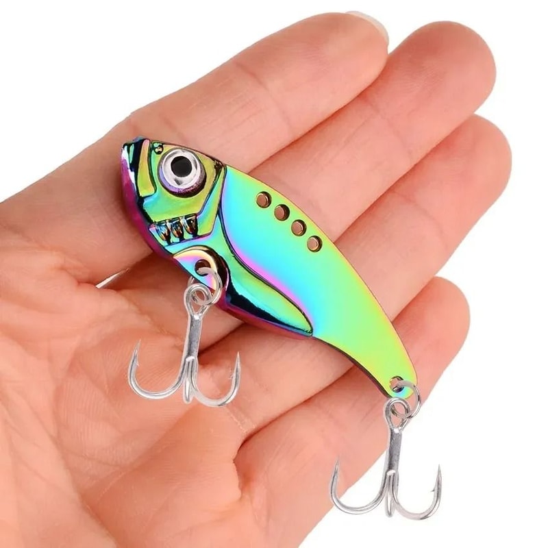 Metal VIB Blade Fishing Lure Sinking Vibration Spinner Bait With 3D Eyes For Bass Pike And Perch 4