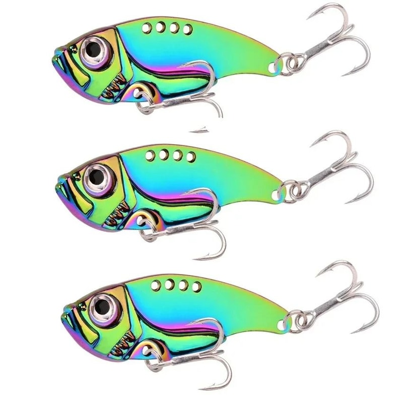 Metal VIB Blade Fishing Lure Sinking Vibration Spinner Bait With 3D Eyes For Bass Pike And Perch 6