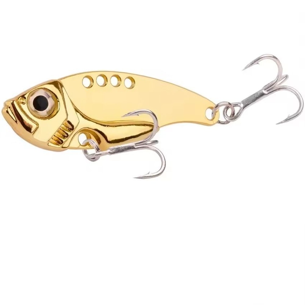 Metal VIB Blade Fishing Lure Sinking Vibration Spinner Bait With 3D Eyes For Bass Pike And Perch 7