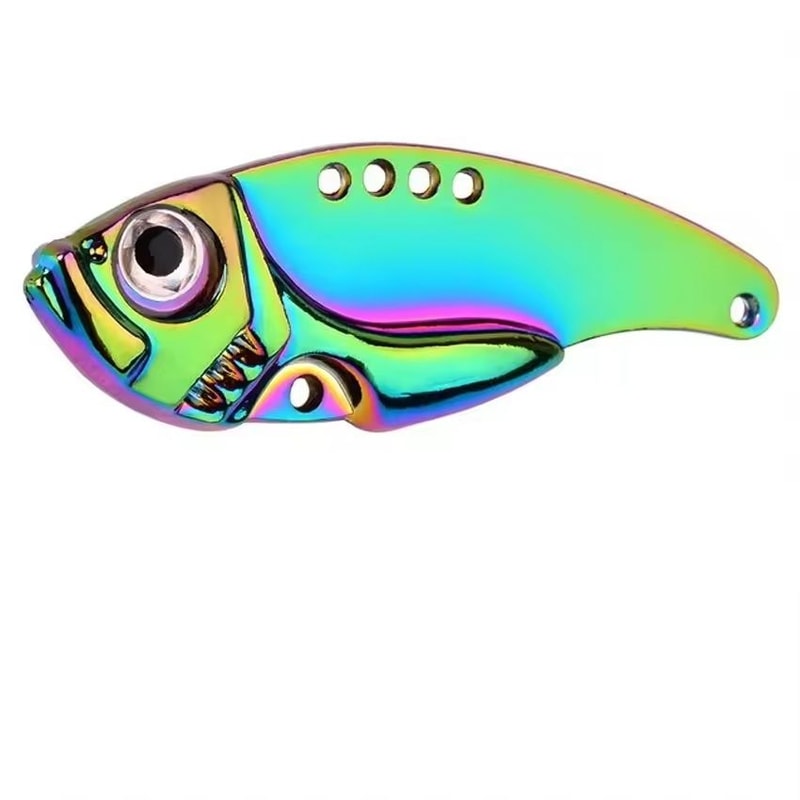 Metal VIB Blade Fishing Lure Sinking Vibration Spinner Bait With 3D Eyes For Bass Pike And Perch 8