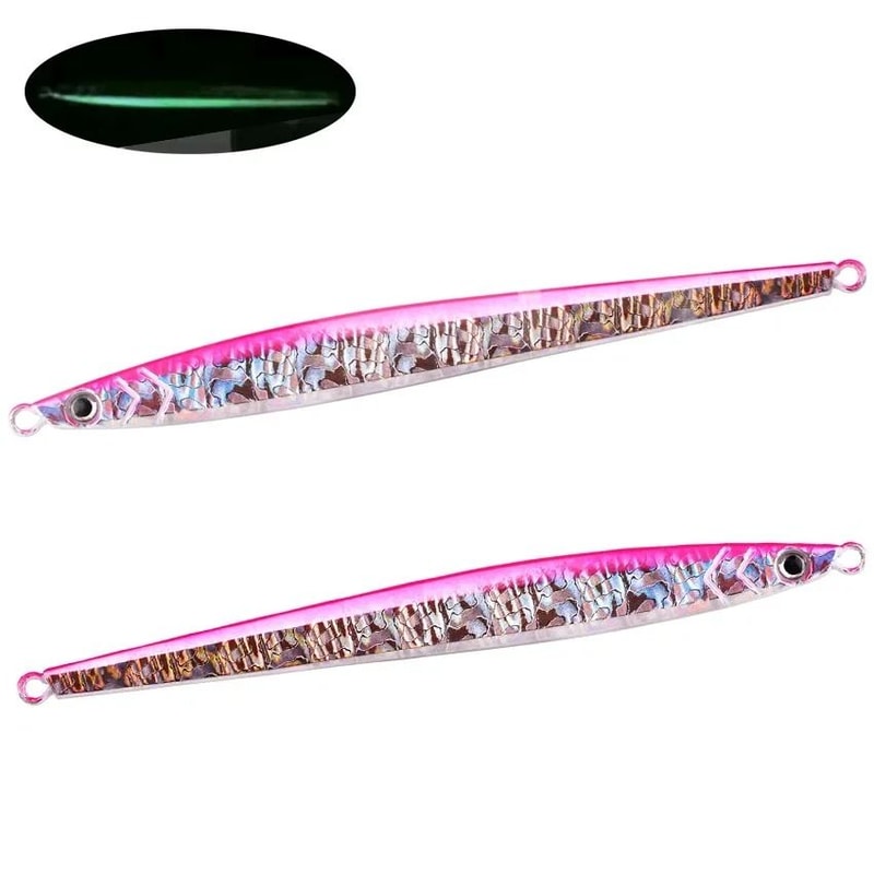 Slow Pitch Metal Jig Fishing Lure Long Casting Jig Spoon For Saltwater Shore Fishing 9