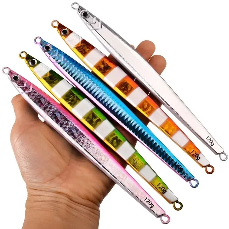 Slow Pitch Metal Jig Fishing Lure Long Casting Jig Spoon For Saltwater Shore Fishing 4