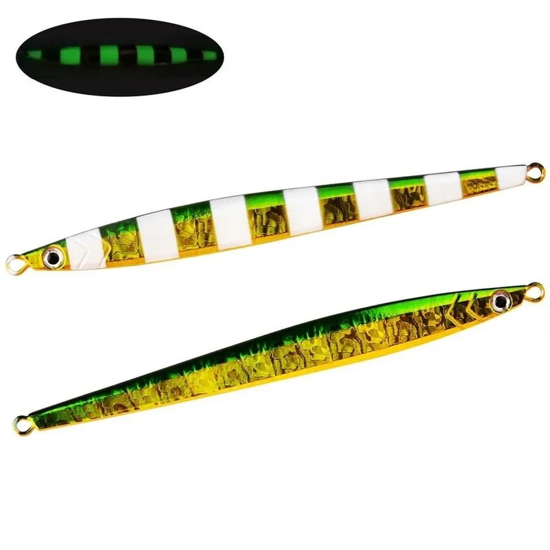 Slow Pitch Metal Jig Fishing Lure Long Casting Jig Spoon For Saltwater Shore Fishing 8