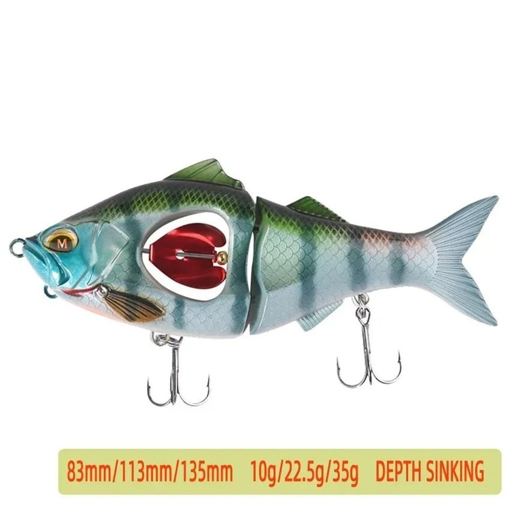 Slow Sinking Swimbait Glidebait Jerkbait With Propeller And Belly Blade 445 In To 531 In Predator F 8