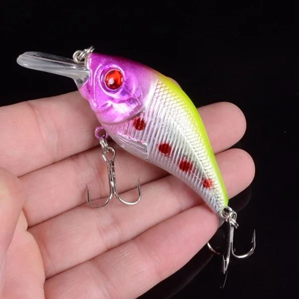 Hard VIB Minnow Fishing Lure 315 In Sinking Crankbait Wobbler With Treble Hooks And 3D Eyes 1