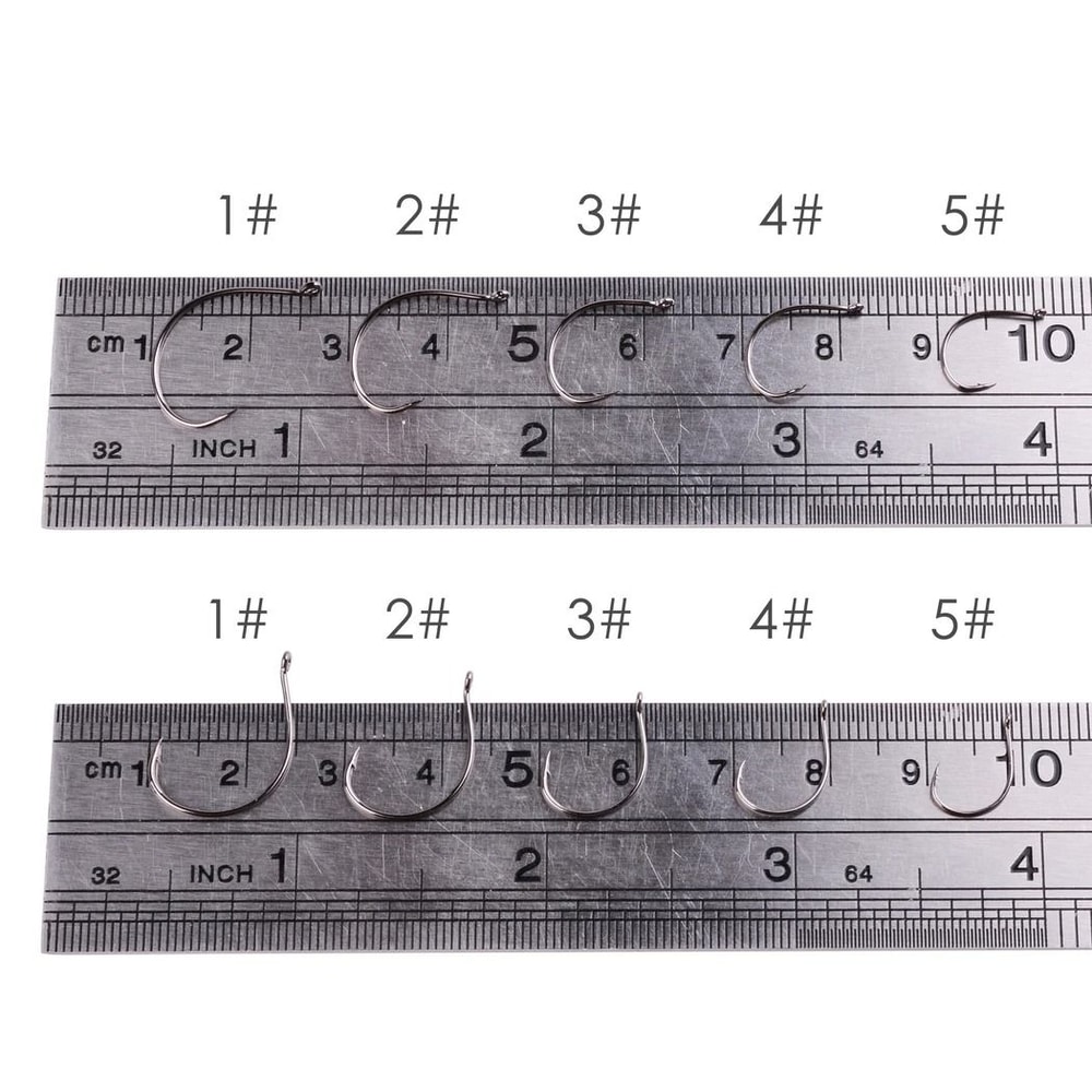 100Piece Barbed Carbon Steel Fishing Hook Set For River Shrimp And Lobster Fishing 5