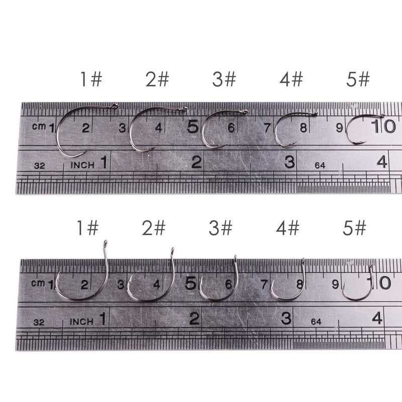 100Piece Barbed Carbon Steel Fishing Hook Set For River Shrimp And Lobster Fishing 5