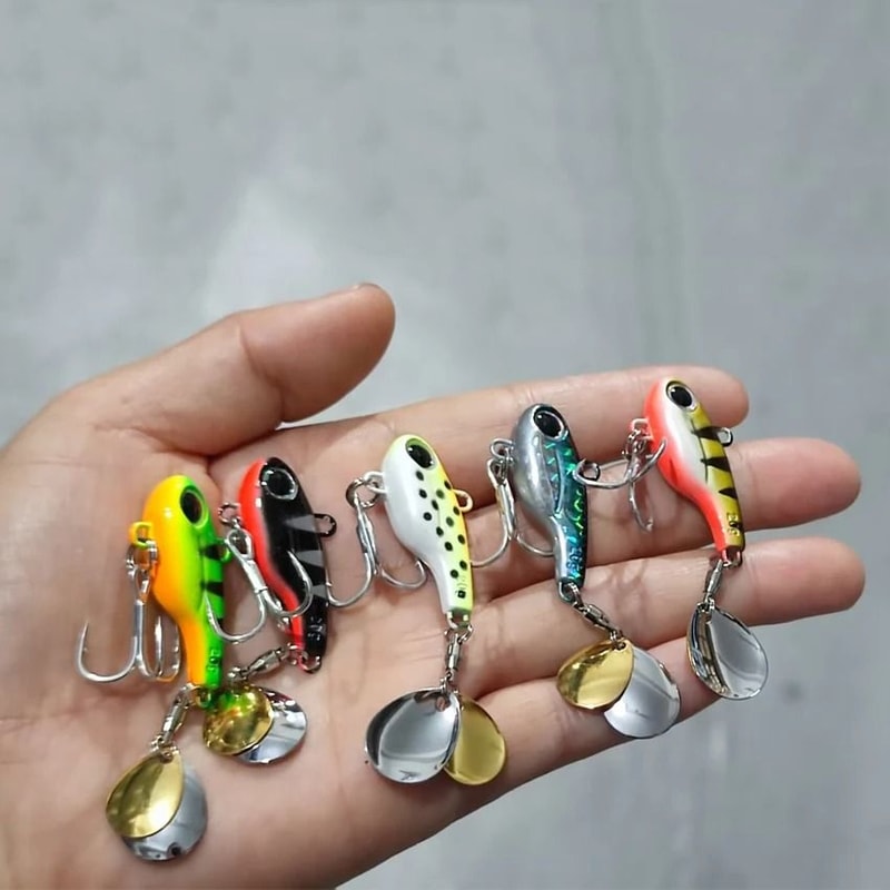 Metal VIB Spinner Fishing Lure With Rotating Tail 5g To 20g Vibration Bait For Bass And Trout 5