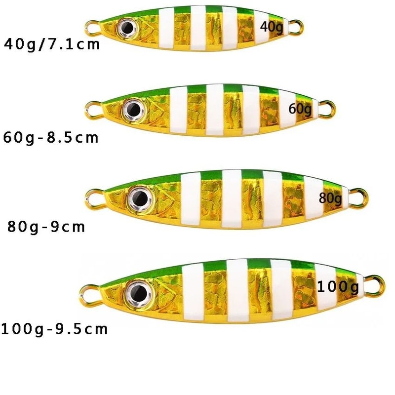 8Piece Metal Casting Jig Spoon Set 141 Oz To 353 Oz Shore Jig Lures For Sea Bass And Saltwater Fish 2