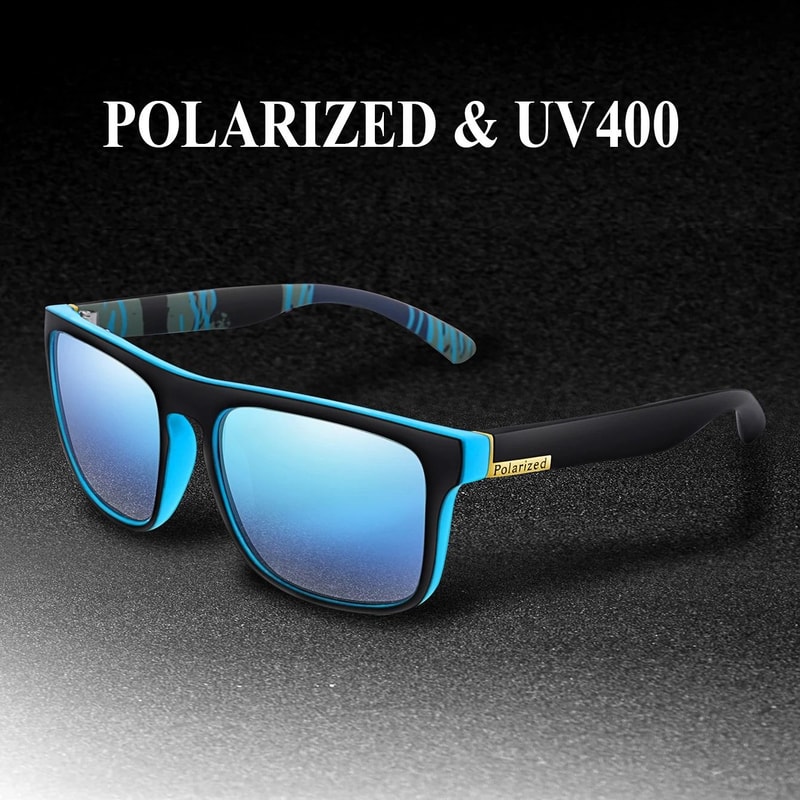 Retro Square Polarized Cycling Sunglasses With UV400 Protection And Night Vision Lens 0