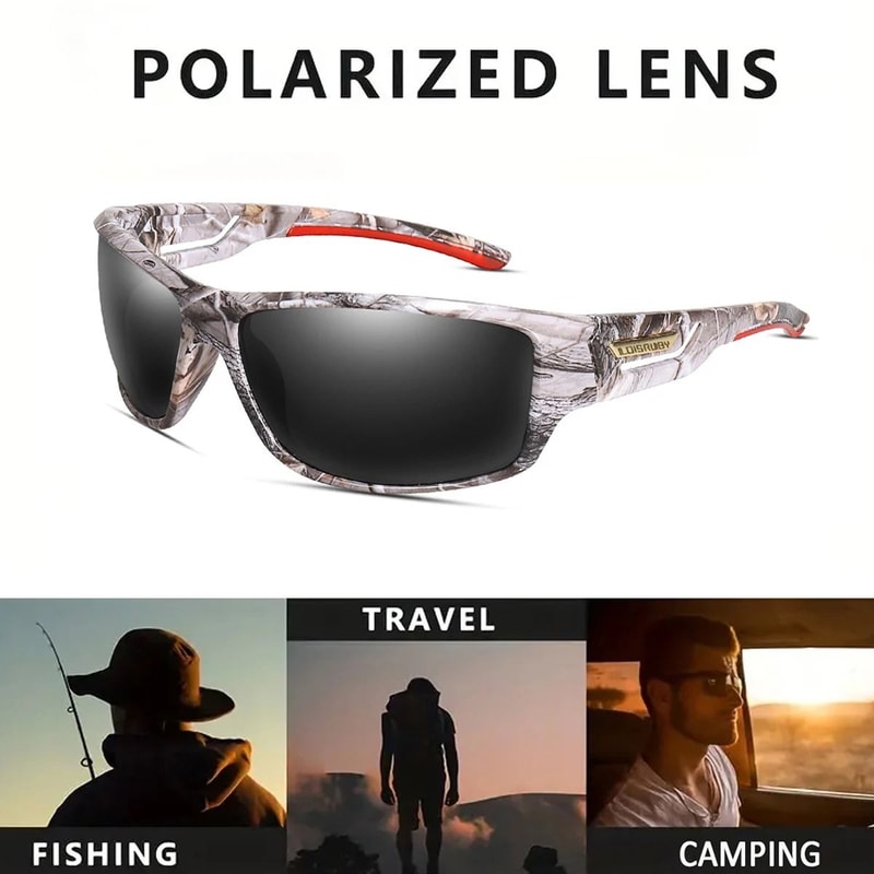 Camouflage Polarized Fishing Sunglasses With UV400 Protection For Driving Cycling And Outdoor Sport 0