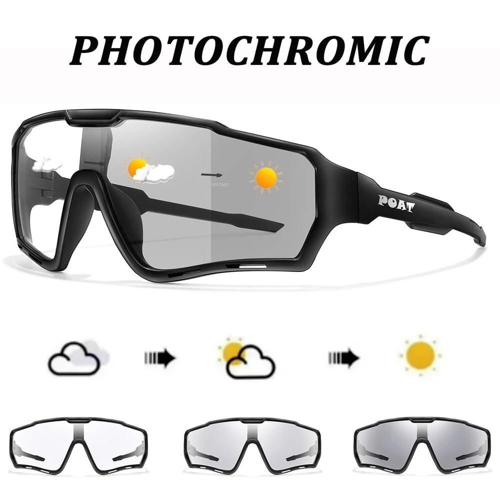 Photochromic Sports Cycling Sunglasses UV400 For MTB Biking Fishing And Running 0