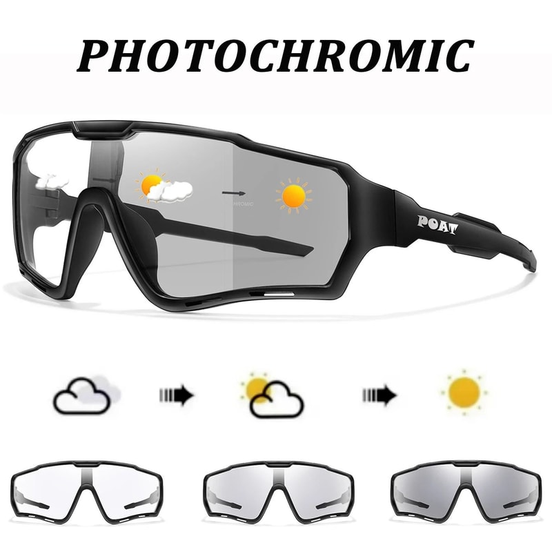 Photochromic Sports Cycling Sunglasses UV400 For MTB Biking Fishing And Running 1