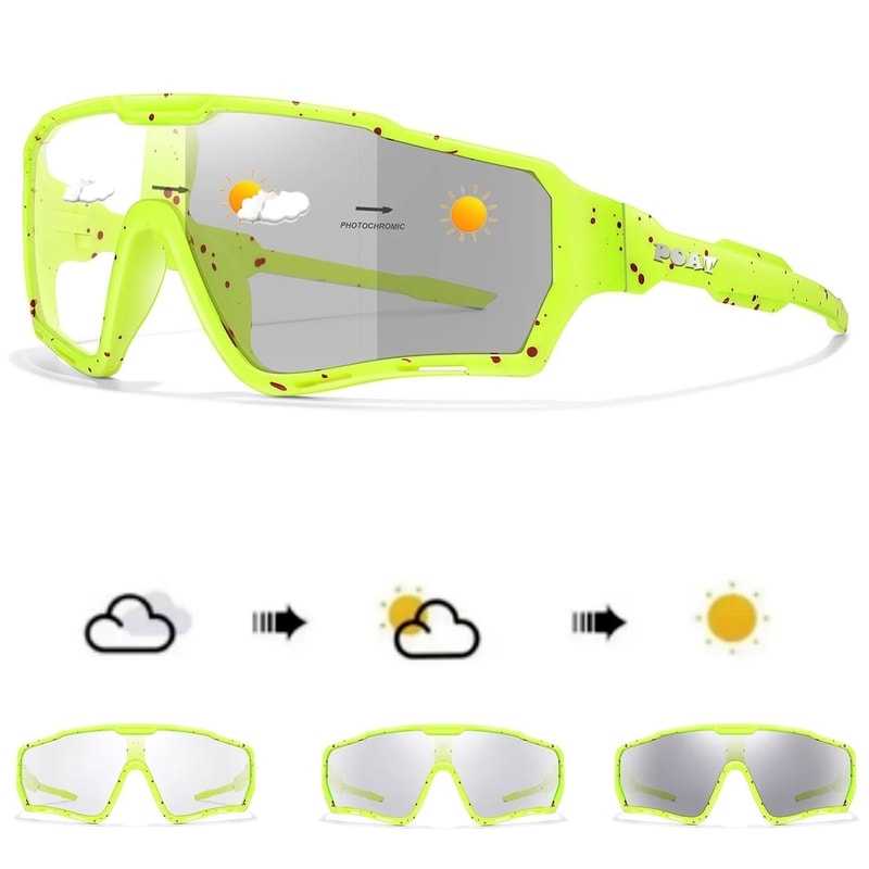 Photochromic Sports Cycling Sunglasses UV400 For MTB Biking Fishing And Running 12