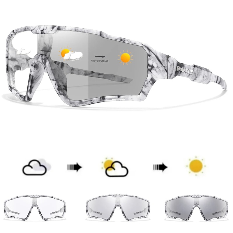 Photochromic Sports Cycling Sunglasses UV400 For MTB Biking Fishing And Running 14