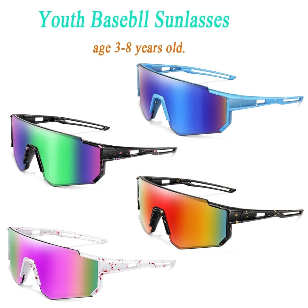 Kids UV400 Sport Sunglasses For Ages 3 To 8 Outdoor Baseball Bicycle And Camping Eyewear 1