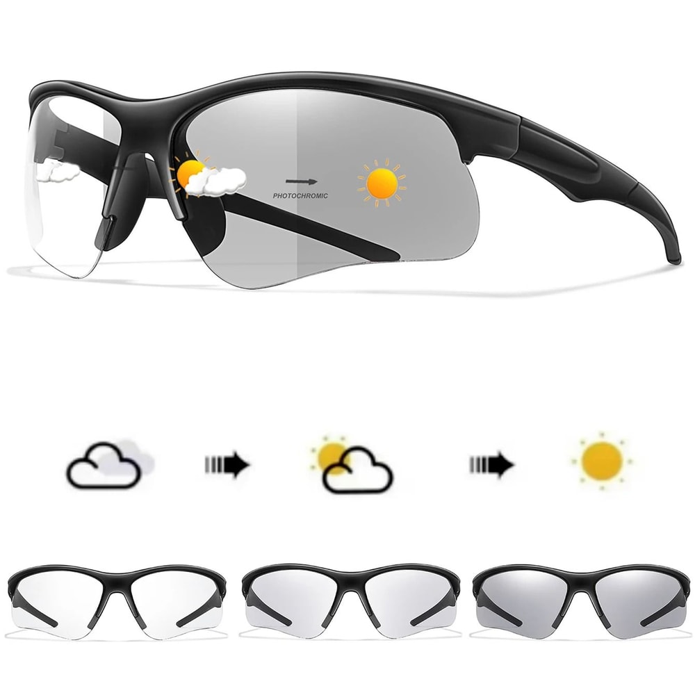 Photochromic Sports Sunglasses For Men And Women UV400 MTB Cycling Running Goggles 7