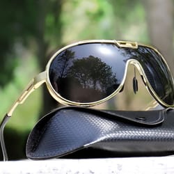 trendy round windproof fishing sunglasses with uv protection and box for men and women