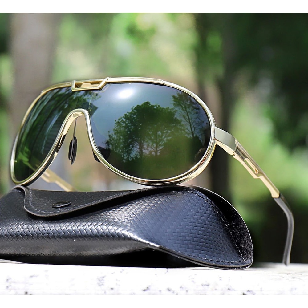 Trendy Round Windproof Fishing Sunglasses With UV Protection And Box For Men And Women 10