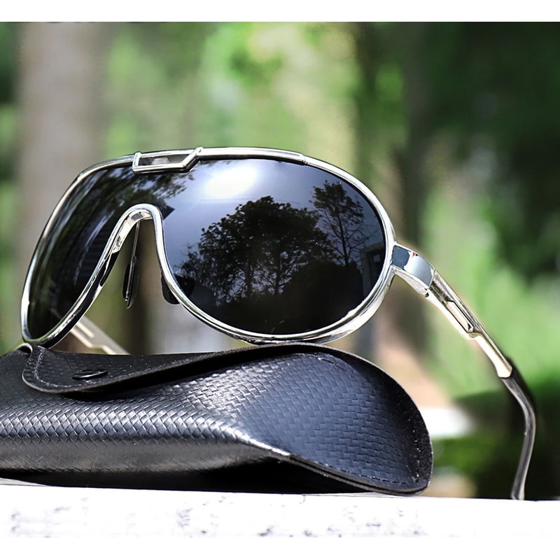 Trendy Round Windproof Fishing Sunglasses With UV Protection And Box For Men And Women 11