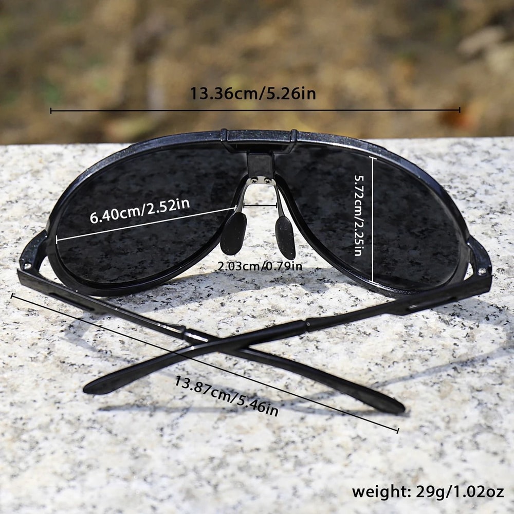 Trendy Round Windproof Fishing Sunglasses With UV Protection And Box For Men And Women 1