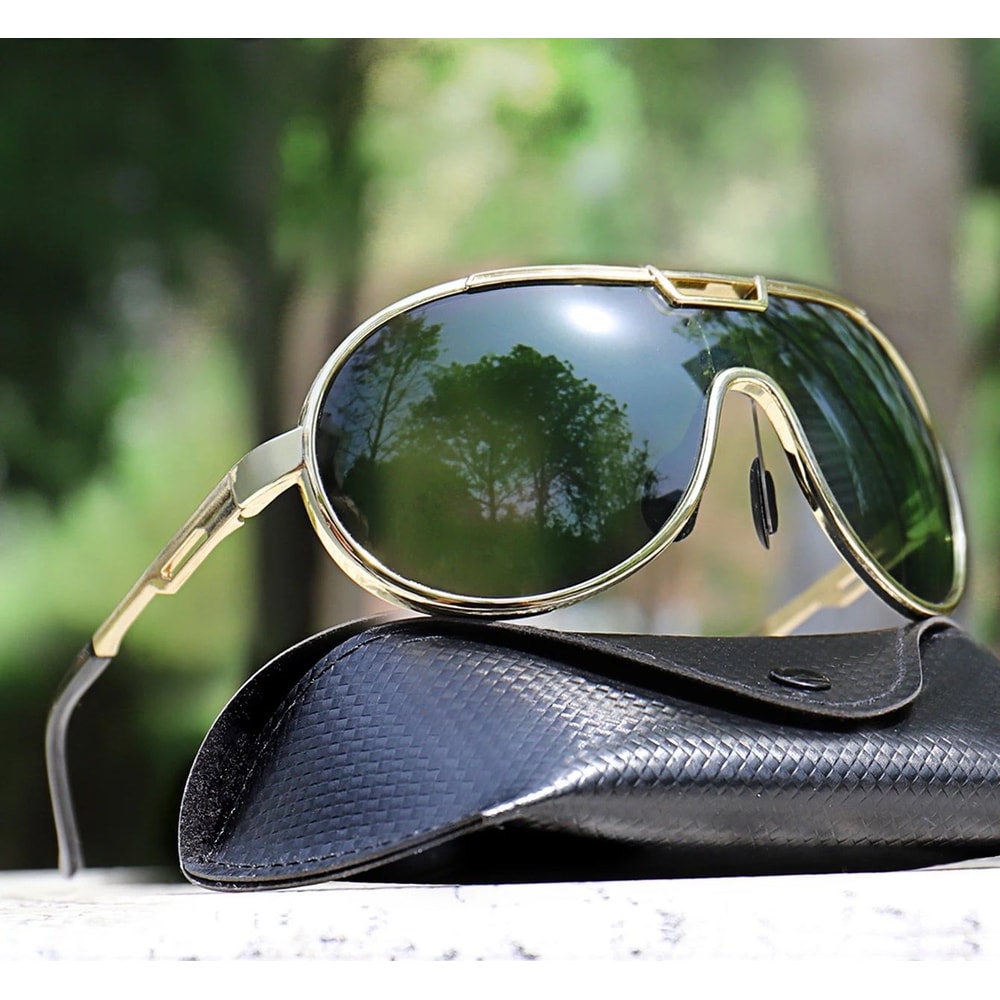 Trendy Round Windproof Fishing Sunglasses With UV Protection And Box For Men And Women 2