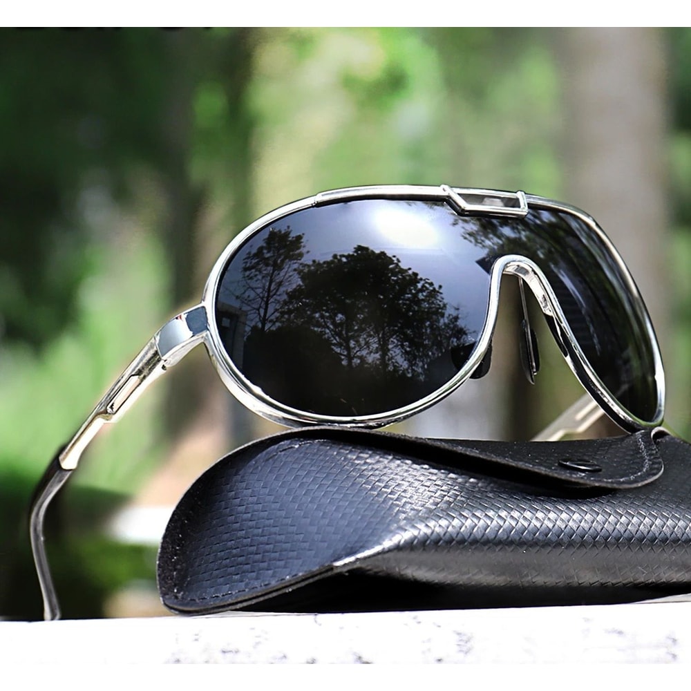 Trendy Round Windproof Fishing Sunglasses With UV Protection And Box For Men And Women 3